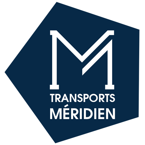 Logo Transports Méridien, un M évoquant des lignes de transport